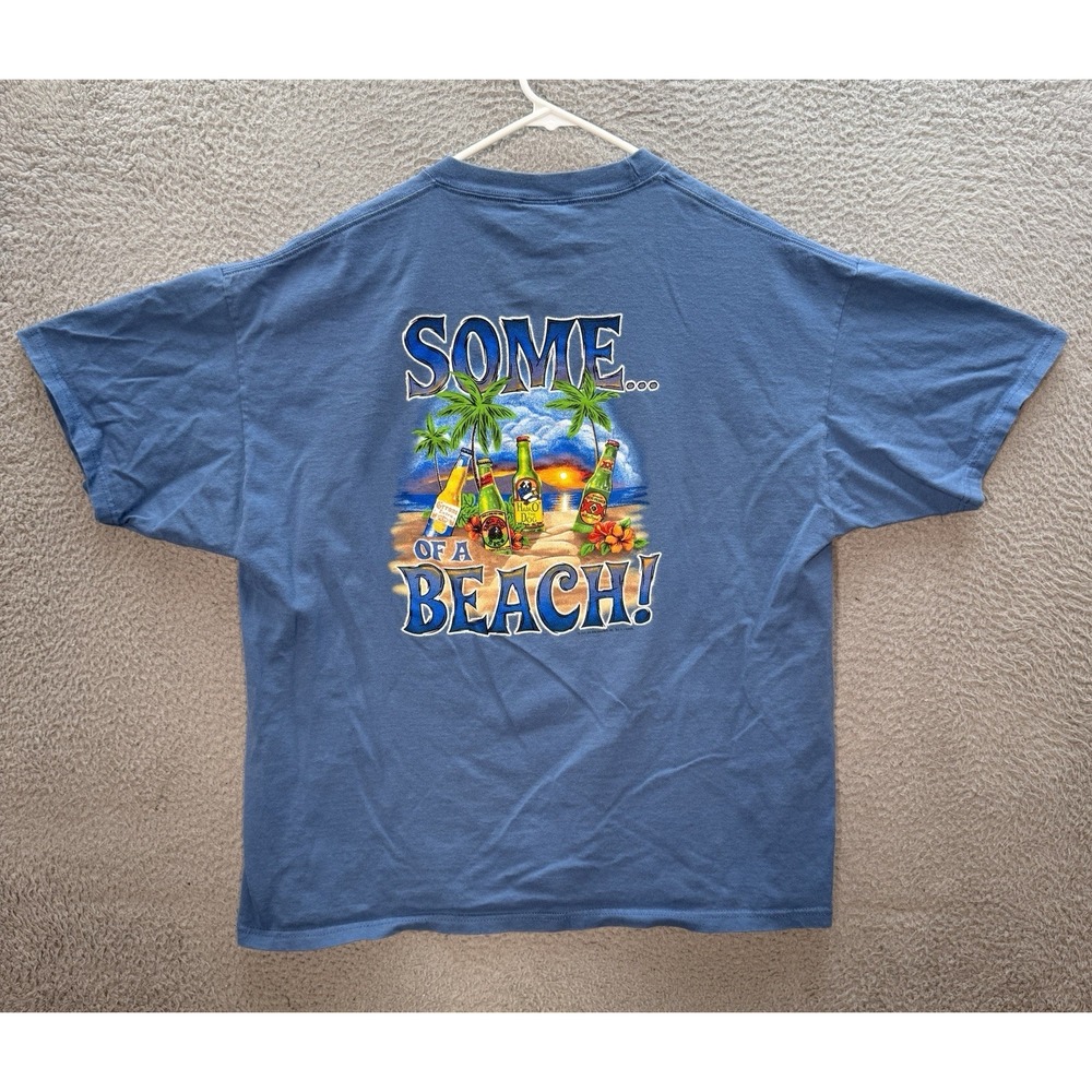 Vintage Big Dogs Kids Shirt Boys XL Blue Fits Adult L/XL Grunge Beach Party Y2K